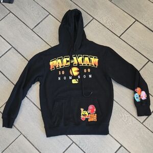 Pac-Man 1980 Black Graphic Hoodie‎ – Size Small  m6